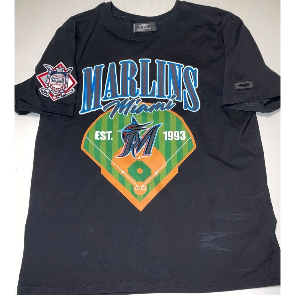 Miami Marlins Shirt‎ Mens Large MLB Baseball Pro Standard Luxury Athletic